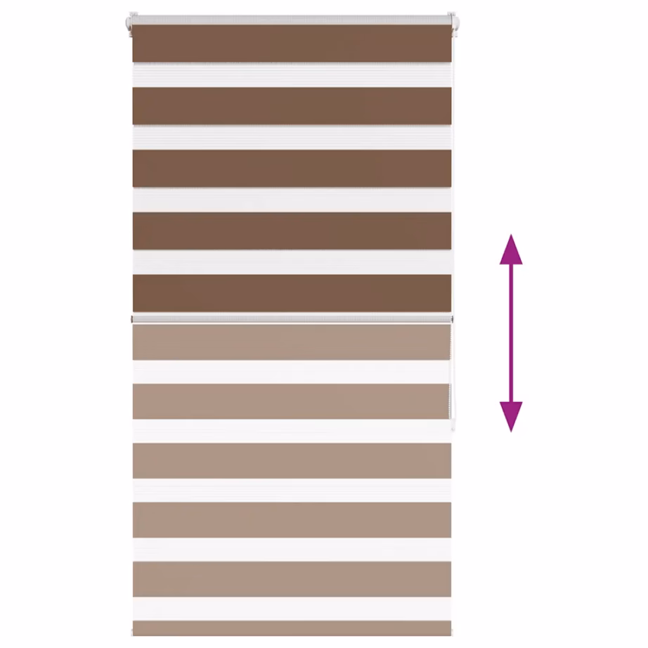 Pruun triibuline sebraruloo, 80 x 150 cm, kanga laius 75,9 cm, polüester – 5