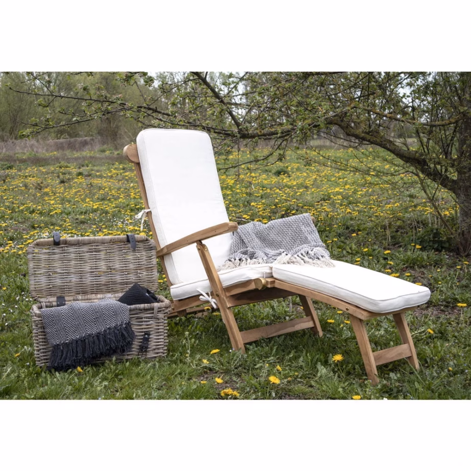 Puuvillast lamamistooli istepadi Arrecife, valge – 2