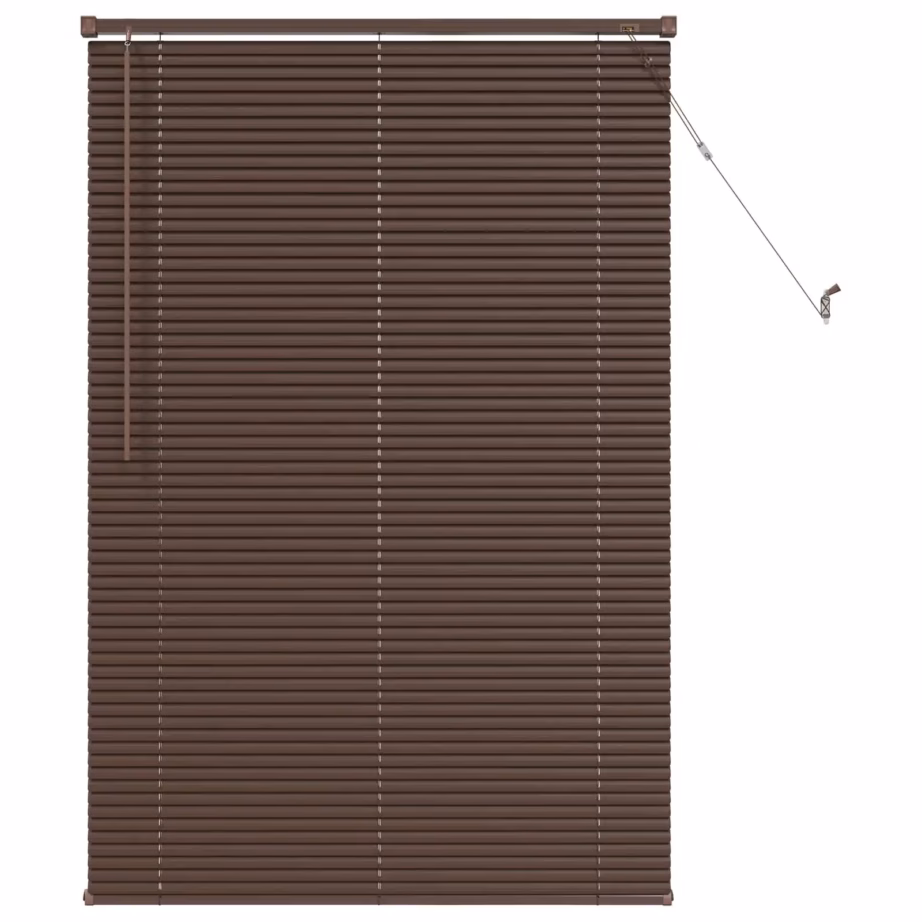 Reguleeritav PVC Veneetsia ruloo, tumepruun mustriga, 150 x 80 cm - 2