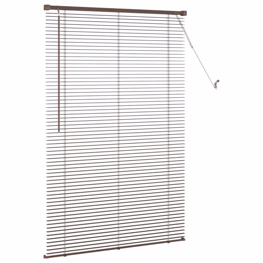 Reguleeritav PVC Veneetsia ruloo, tumepruun mustriga, 150 x 80 cm - 5