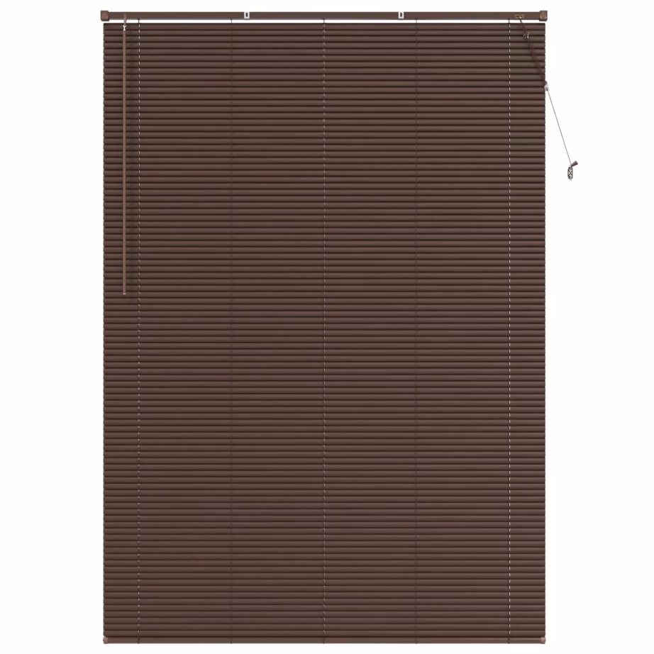 Reguleeritav PVC veneetsia ruloo privaatsuse tagamiseks, tumepruun mustriga, 213 x 130 cm - 2