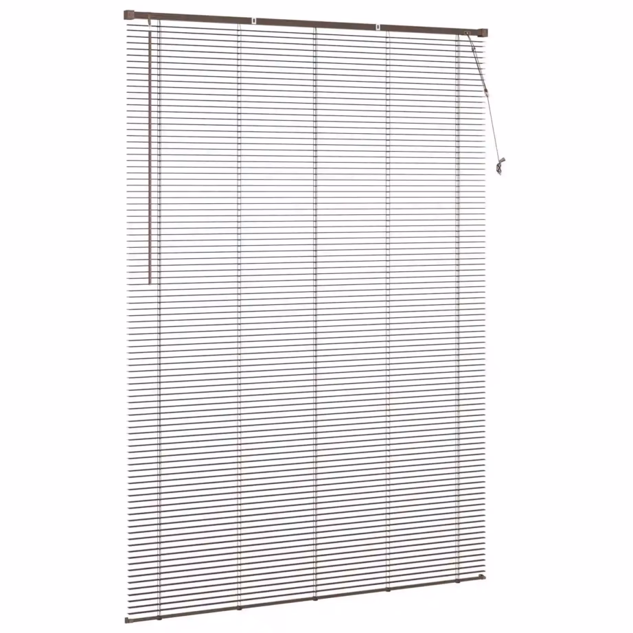 Reguleeritav PVC veneetsia ruloo privaatsuse tagamiseks, tumepruun mustriga, 213 x 130 cm - 5