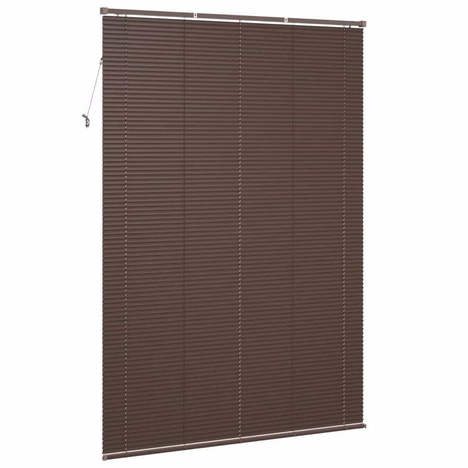 Reguleeritav PVC veneetsia ruloo privaatsuse tagamiseks, tumepruun mustriga, 213 x 130 cm - 6