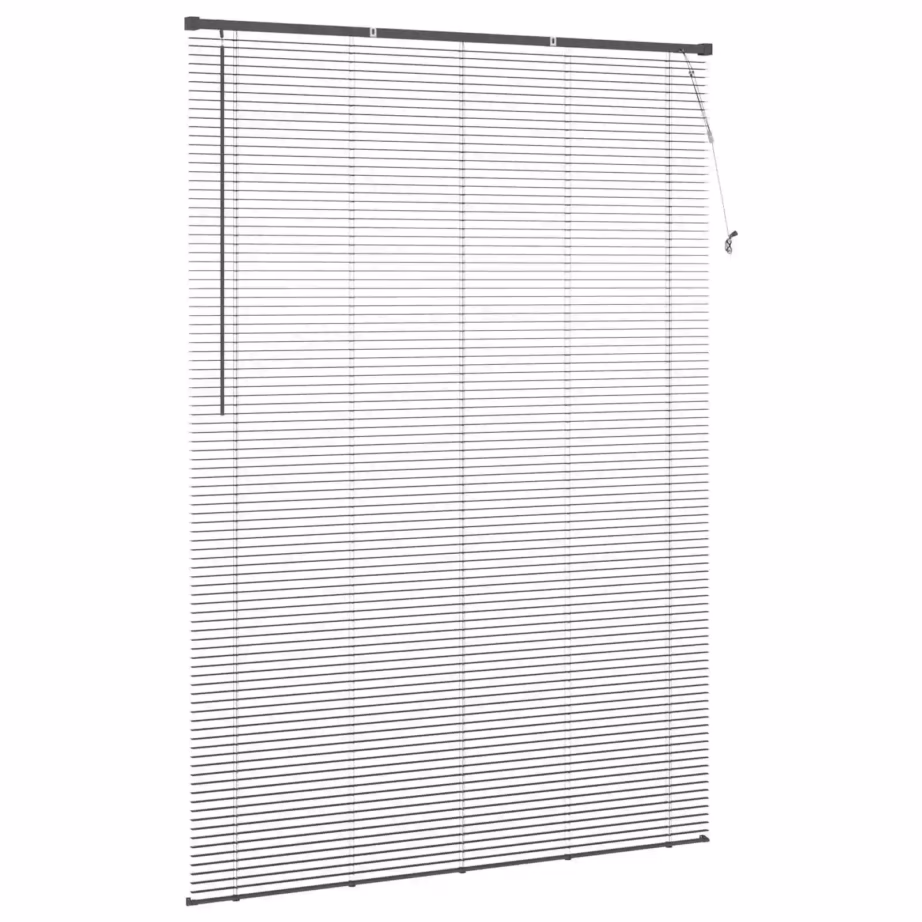 Reguleeritav PVC Veneetsia ruloo, hõbehall, 213 x 150 cm – 5