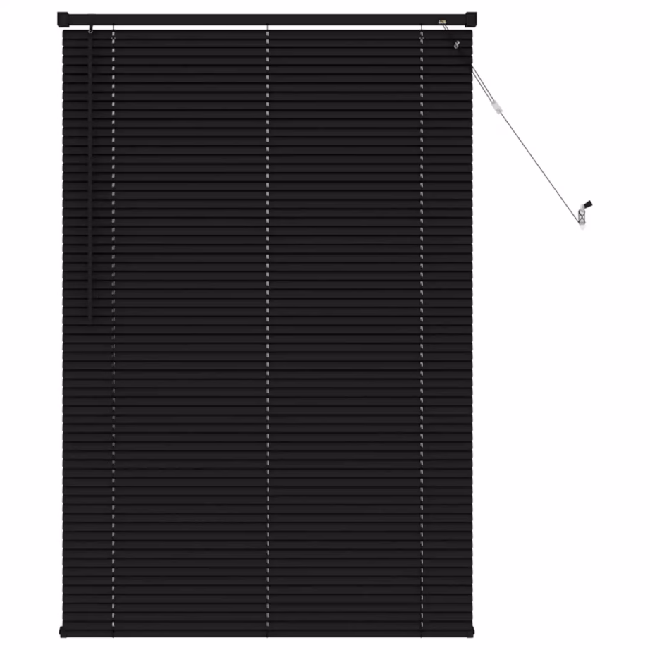 Reguleeritav PVC ribakardin aknale, must, 150 x 100 cm - 2