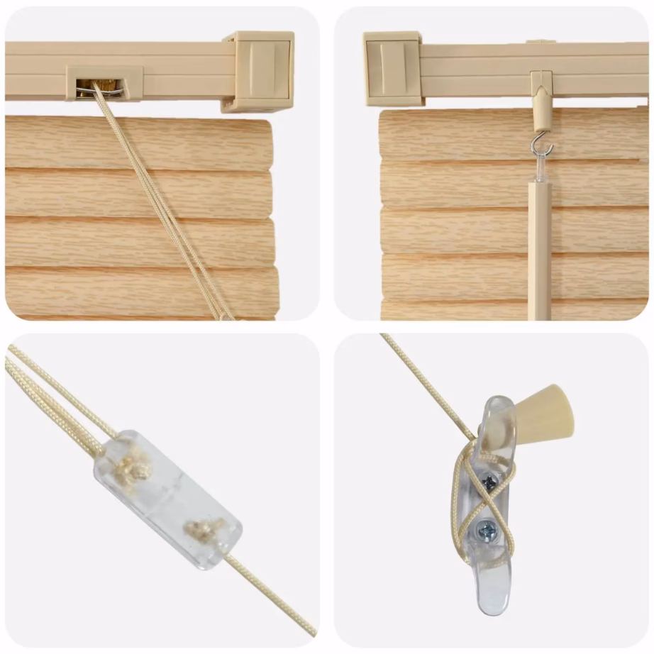 Reguleeritav PVC veneetsia ruloo, helepruun mustriga, 150 x 40 cm – 7