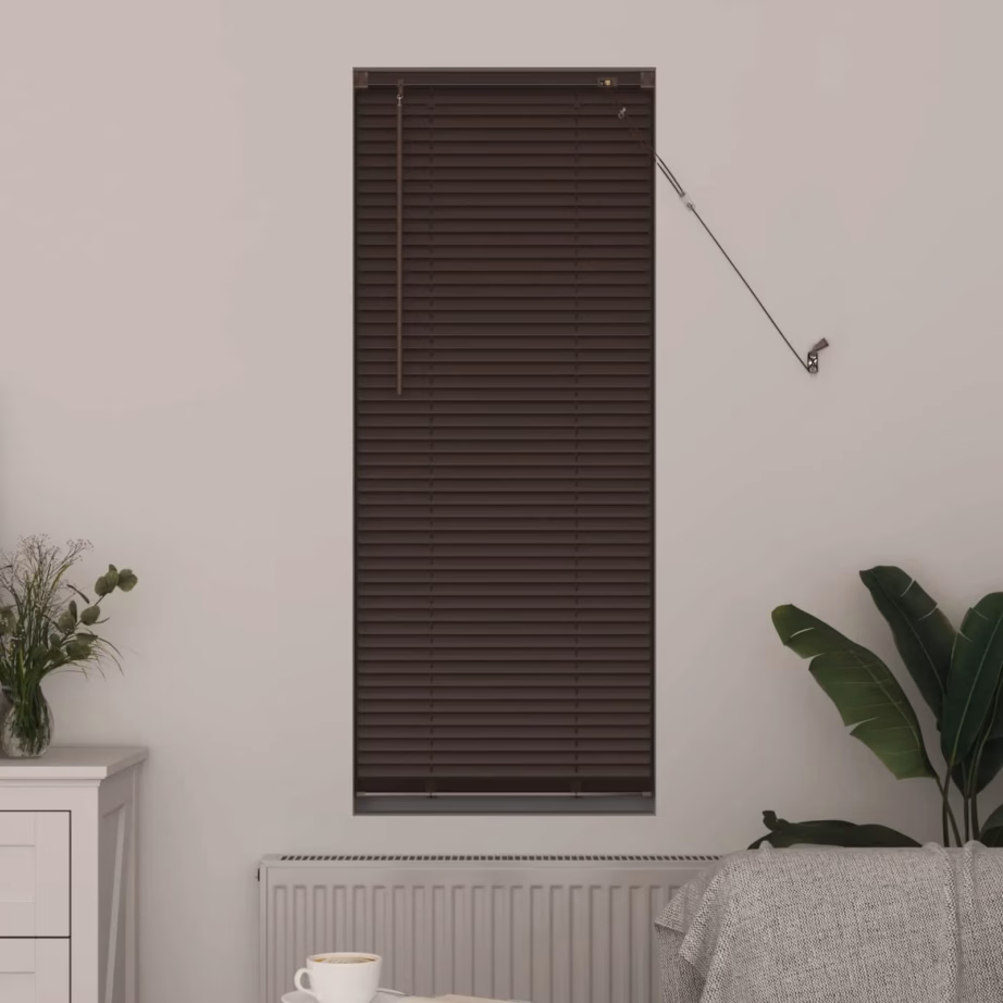 Reguleeritav PVC Veneetsia ruloo, tumepruun mustriga, 150 x 60 cm - 3