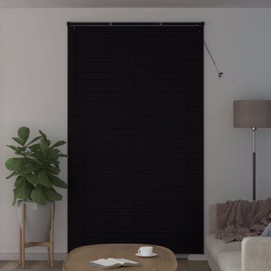 Reguleeritav Veneetsia ruloo, must PVC, 213 x 160 cm - 3