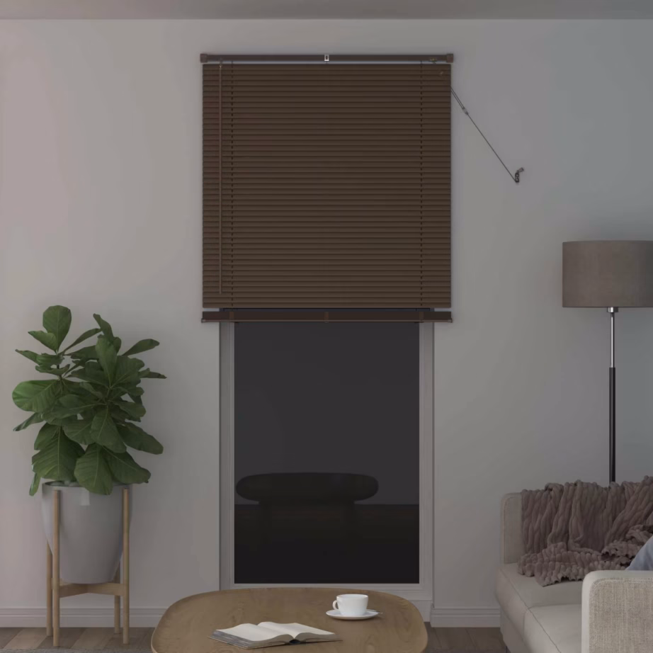 Reguleeritav PVC Veneetsia ruloo, tumepruun mustriga, 213 x 90 cm - 3