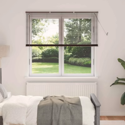 Reguleeritav PVC Veneetsia ruloo, tumepruun, 160 x 150 cm