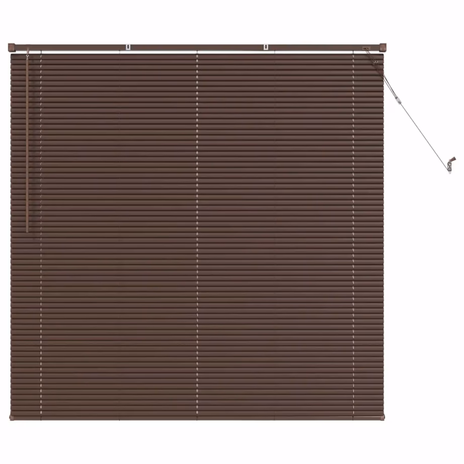 Veneetsia ruloo, reguleeritav tumepruun mustriga PVC, 150 x 150 cm - 2