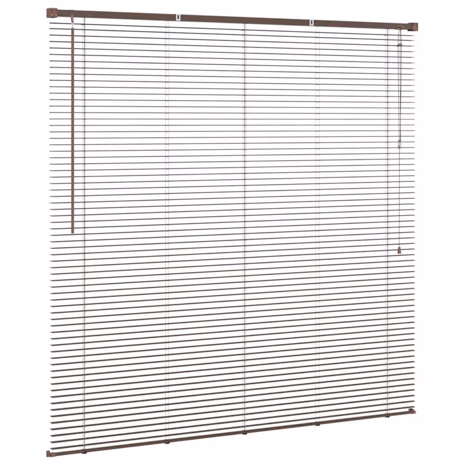 Veneetsia ruloo, reguleeritav tumepruun mustriga PVC, 150 x 150 cm - 5