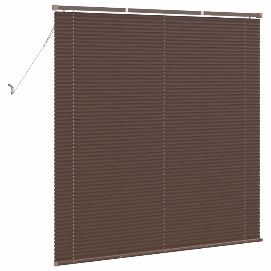 Veneetsia ruloo, reguleeritav tumepruun mustriga PVC, 150 x 150 cm - 6