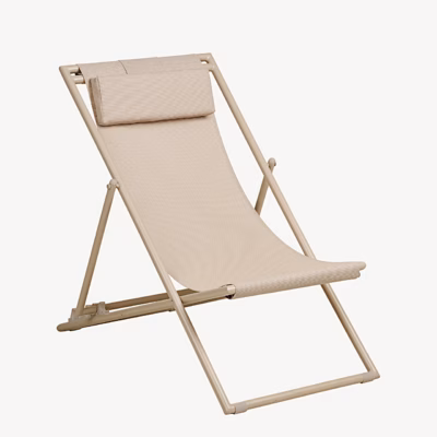 Reguleeritava seljatoega lamamistool textilene/teras, taupe Curtis