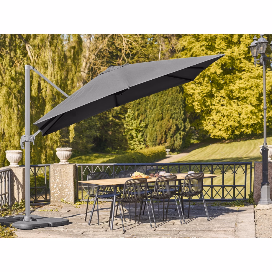 Ripp-päikesevari alumiiniumraami ja jalaga Baza 295×295 cm, must – 4