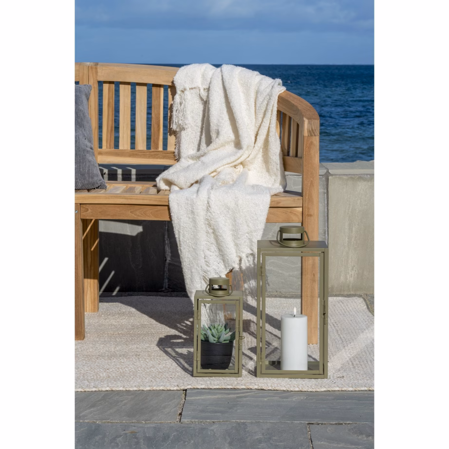 Roheline metallist ja klaasist aialaternate komplekt Corfu, 2 tk – 2