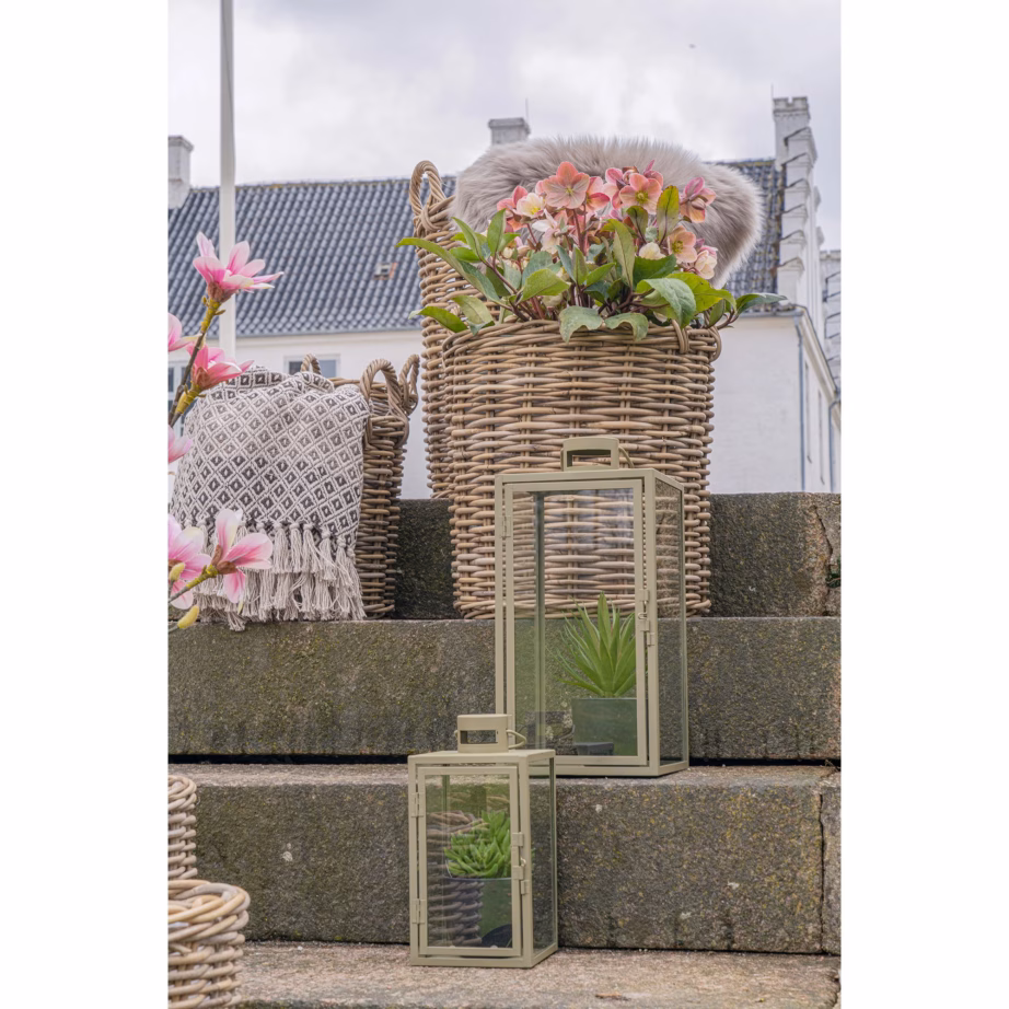 Roheline metallist ja klaasist aialaternate komplekt Corfu, 2 tk – 5