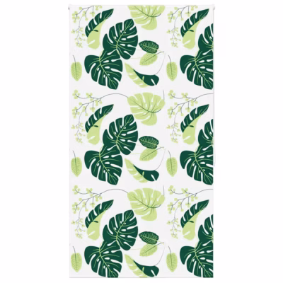 Veekindel duširuloo roheliste lehtede mustriga, PEVA, 130 x 240 cm