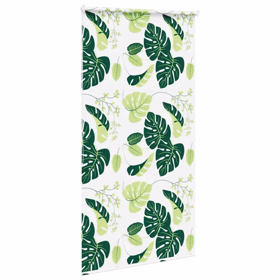 Veekindel duširuloo roheliste lehtede mustriga, PEVA, 130 x 240 cm – 4