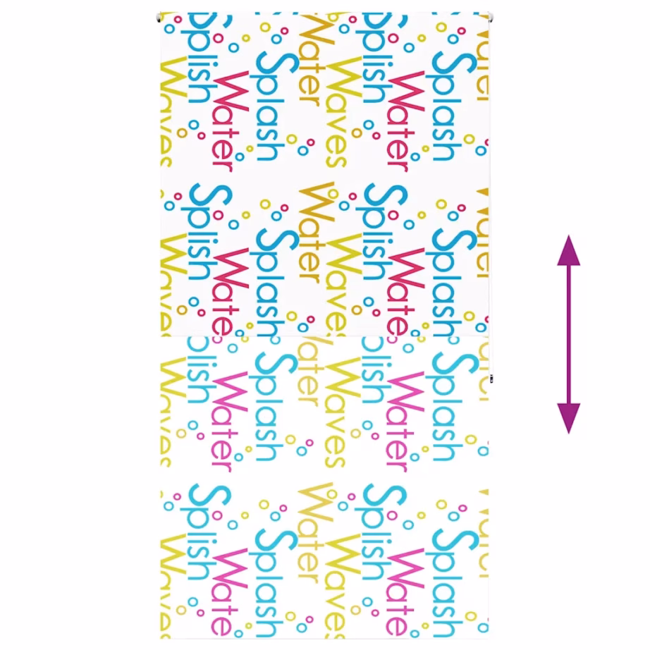 Veekindel ruloo-dušikardin Splash mustriga, PEVA, 130 x 240 cm – 5