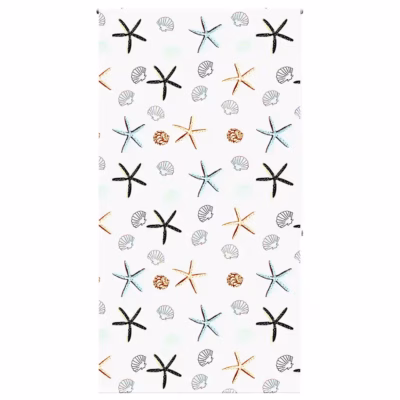 Ruloo-tüüpi dušikardin, veekindel PEVA, mereteemaline muster, 130 x 240 cm