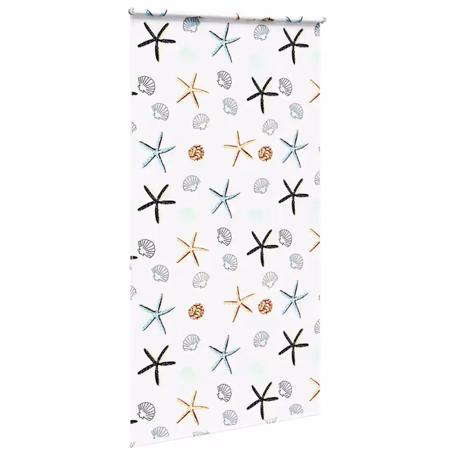 Ruloo-tüüpi dušikardin, veekindel PEVA, mereteemaline muster, 130 x 240 cm – 5