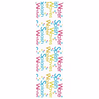 Ruloo-tüüpi dušikardin Splash mustriga, veekindel PEVA, 70 x 240 cm