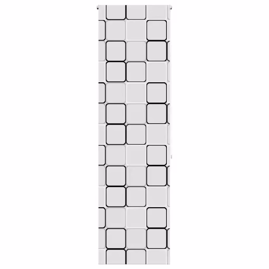 Ruloodušikardin ruudumustriga, PEVA, 80 x 240 cm, kanga laius 76 cm - 2