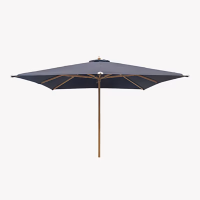 Ruudukujuline must päikesevari puidust mastiga Orlando 300x300 cm