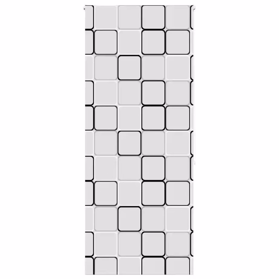 Ruudulise mustriga veekindel duširuloo, PEVA, 90 x 240 cm - 2