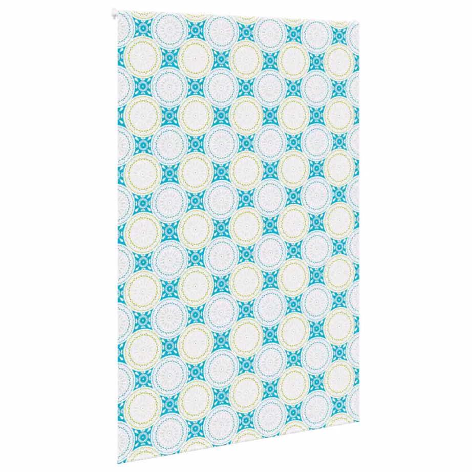 Veekindel duširuloo ornamendimustriga, sinine PEVA, 160 x 240 cm - 3