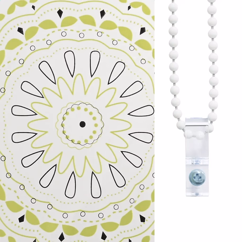 Duširuloo ornamentse mustriga, sinine PEVA, alumiiniumsiiniga, 140 x 240 cm – 8