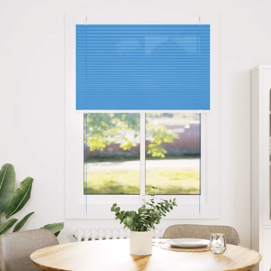 Plisseeritud ruloo, sinine, 90 x 150 cm, kanga laius 89,4 cm – 2
