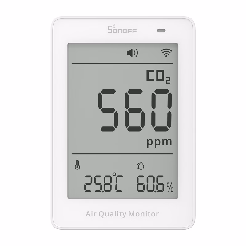 Sonoff AirGuard CO2 SAWF-08P Wi‑Fi õhukvaliteedi monitor
