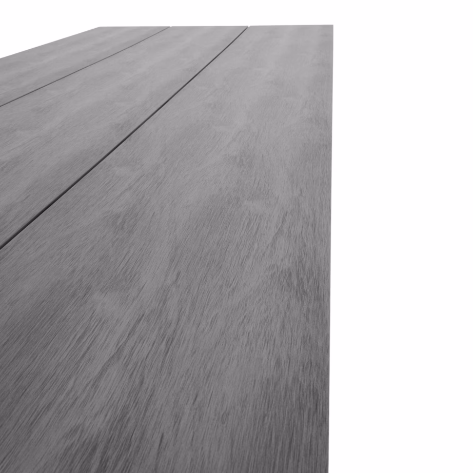 Suur aiasöögilaud halli lauaplaadi ja mustade jalgadega Denver 210×100 cm - 8