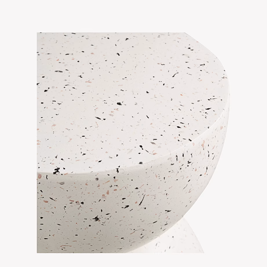 Terrazzo välimusega abilaud Bonita, fiberclay, ø40×45 cm – 5