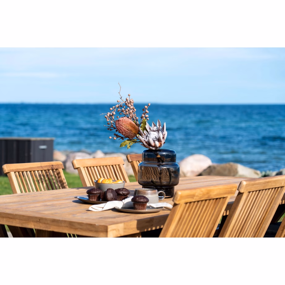 Tiigipuidust aiasöögilaud 100×240 cm, naturaalne Volos – 4