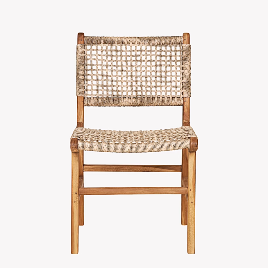 Tiigipuidust ja PE-rotangist aiatool Derby, naturaalne – 3