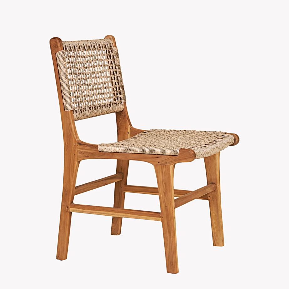 Tiigipuidust ja PE-rotangist aiatool Derby, naturaalne – 8