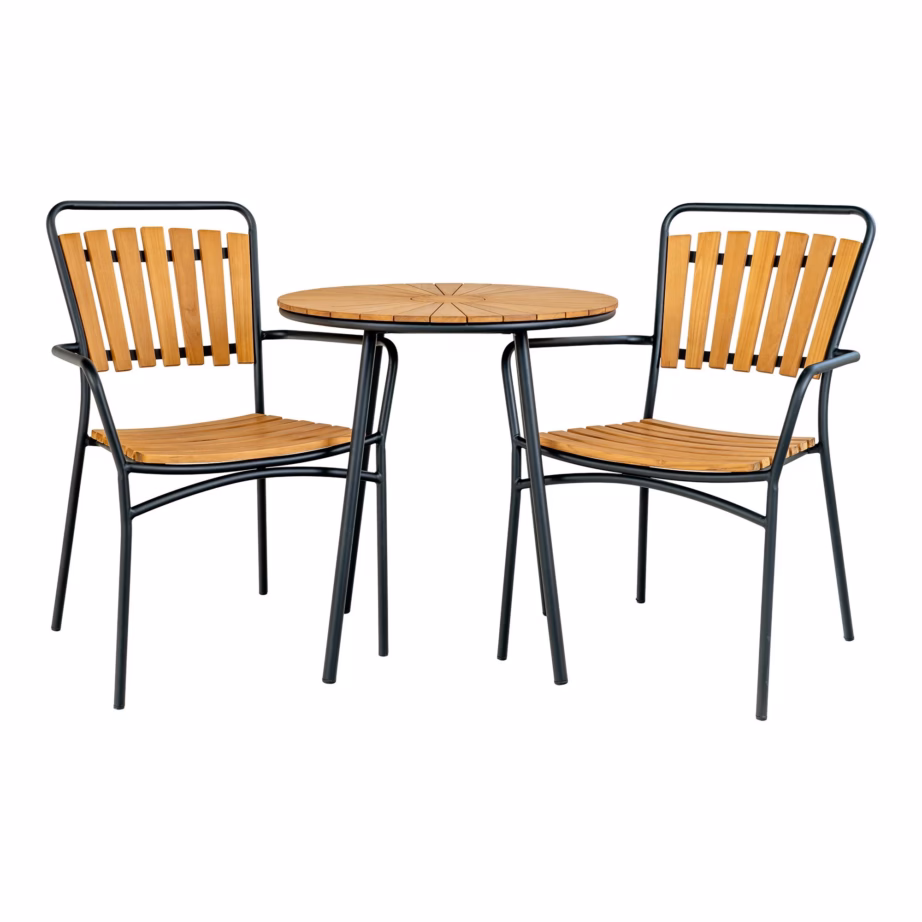 Tiigipuidust lauaplaadiga bistroolaud Cleveland, Ø70 x 74 cm – 6