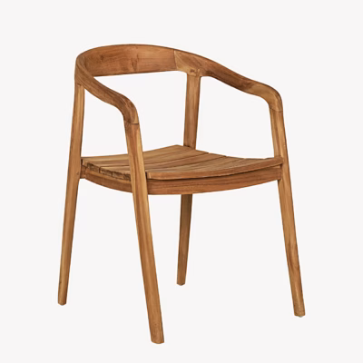 Tiigipuidust söögitool Otero, naturaalne, 55x54x76 cm