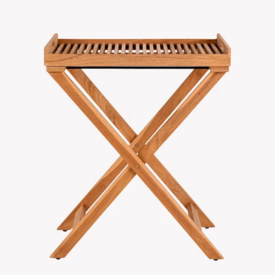 Tiigipuidust serveerimislaud Ronda, naturaalne, 60x40x70 cm