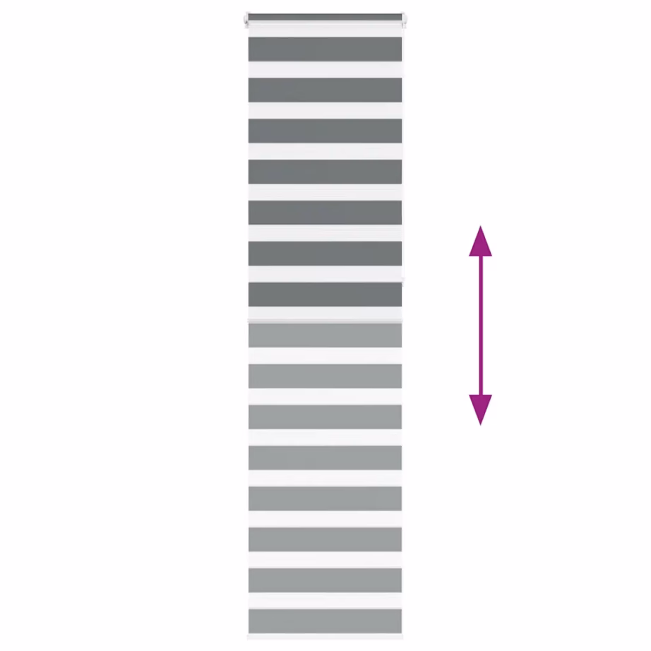 Triibuline päev-öö ruloo tumehall, 65 x 230 cm, kanga laius 60,9 cm, polüester – 5