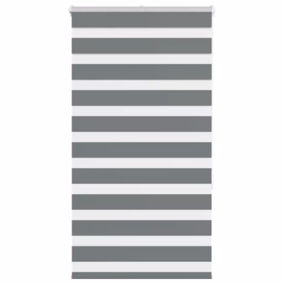 Triibuline sebra ruloo privaatsuse ja valguse reguleerimiseks, tumehall, 75 x 150 cm, polüester