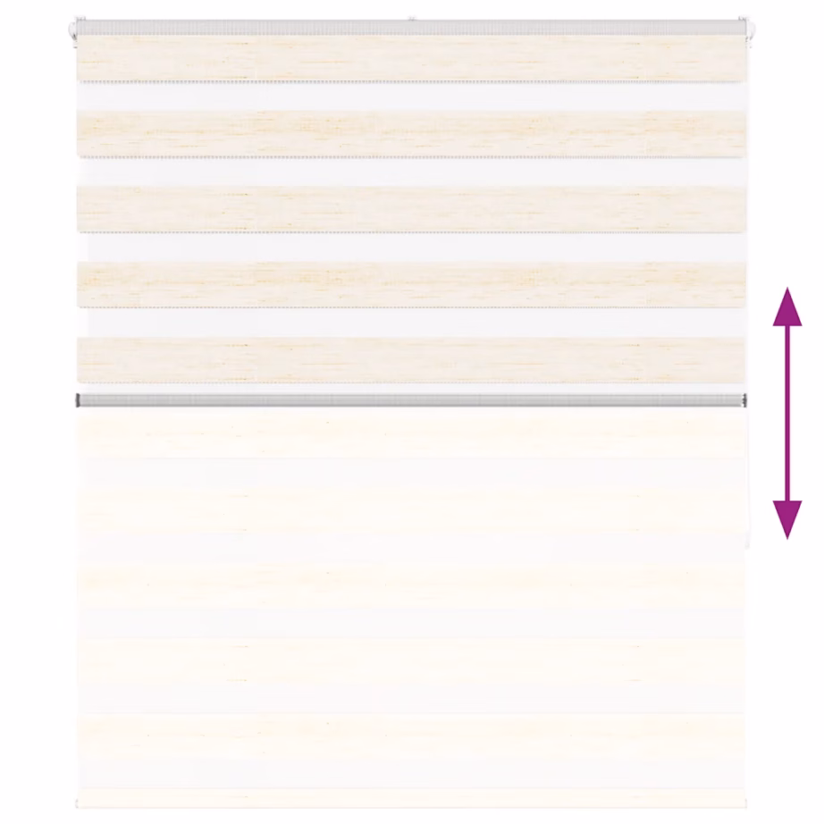 Triibuline sebraruloo marmorbeež, kettmehhanismiga, 125 x 150 cm, 100% polüester, alumiiniumsiiniga – 5