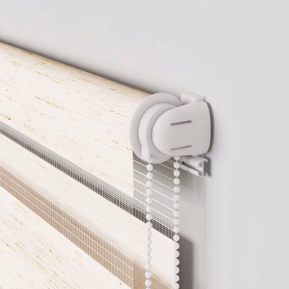 Triibuline sebraruloo marmorbeež, kettmehhanismiga, 125 x 150 cm, 100% polüester, alumiiniumsiiniga – 10