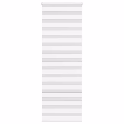 Triibuline sebraruloo kettmehhanismiga, valge, 70 x 200 cm, kanga laius 65,9 cm, polüester, alumiiniumsiiniga