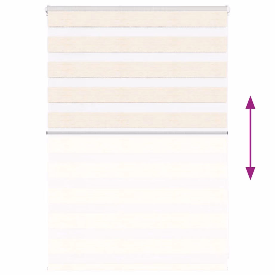 Triibuline sebraruloo, marmorbeež, 110 x 100 cm, 100% polüester – 5