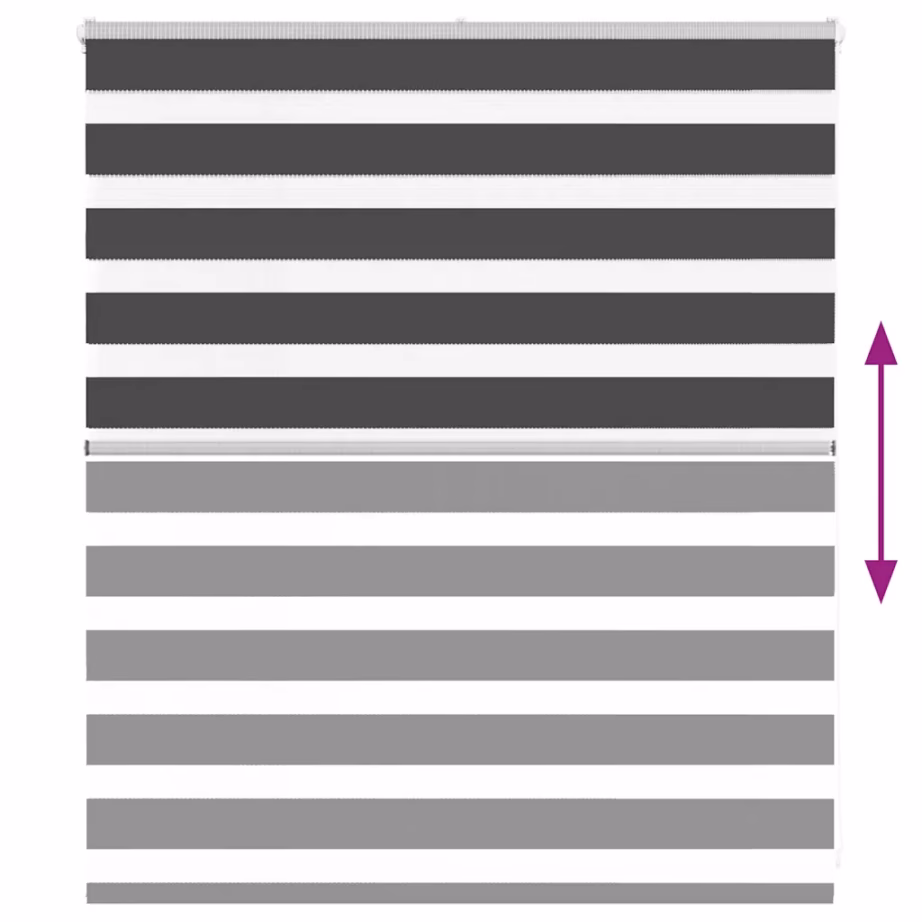 Triibuline sebraruloo, must, 120 x 100 cm, kanga laius 115,9 cm, polüester – 5