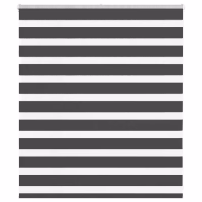 Triibuline sebraruloo kettmehhanismiga, must, 135 x 100 cm, polüester